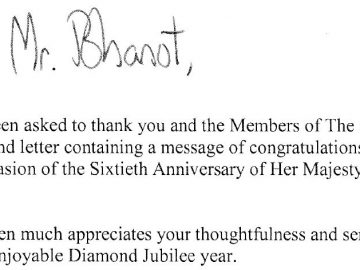 Hindu Council UK Letter received from Her Majesty The Queen‏