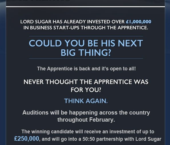 The Apprentice is looking for new candidates!