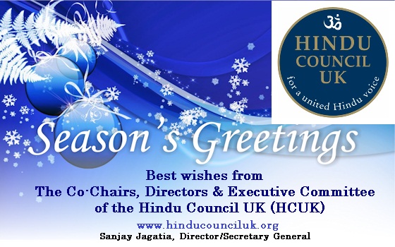 Season's greetings from the Hindu Council UK (HCUK)