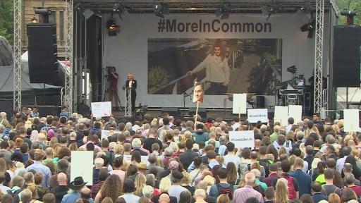 Umesh C Sharma, Co-Chair of Hindu Council UK pays tribute to the LATE Jo Cox MP at the Memorial event at Trafalgar Square London