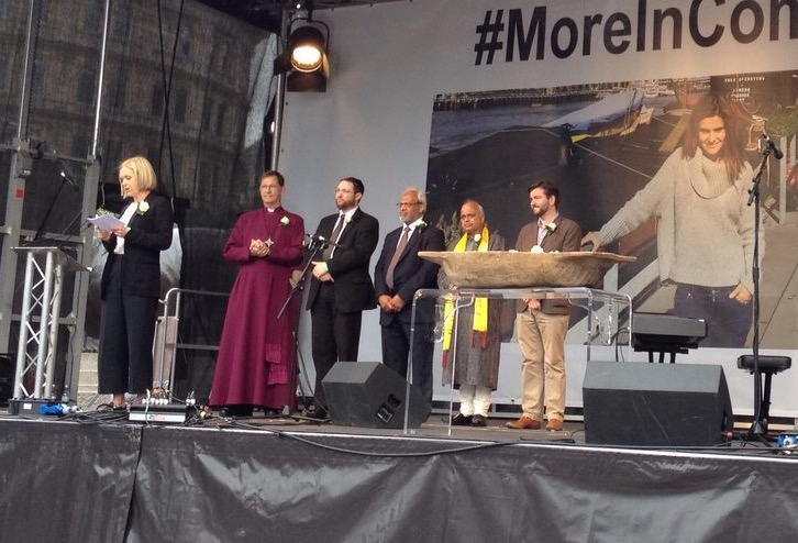 Umesh C Sharma, Co-Chair of Hindu Council UK pays tribute to the LATE Jo Cox MP at the Memorial event at Trafalgar Square London