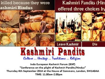 Conference on the plight of Kashmiri Pandits/Hindus